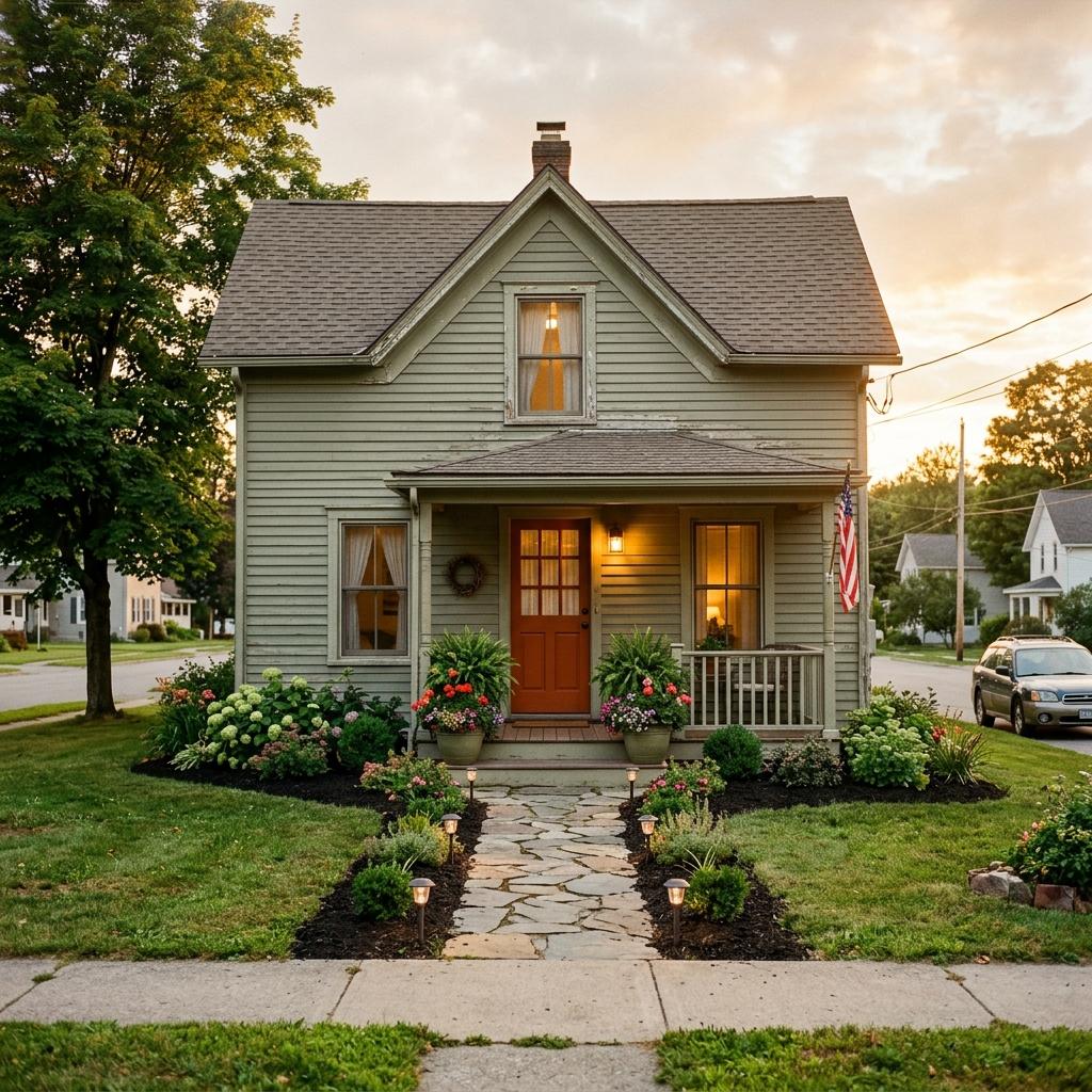 Front entrance of a home after a curb appeal refresh
